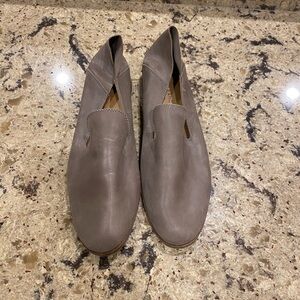 Lucky Brand Taupe Slip-On Flats